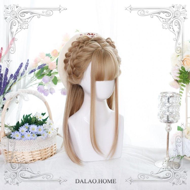 Morning Dew Long Straight Synthetic Wig with Air Bangs