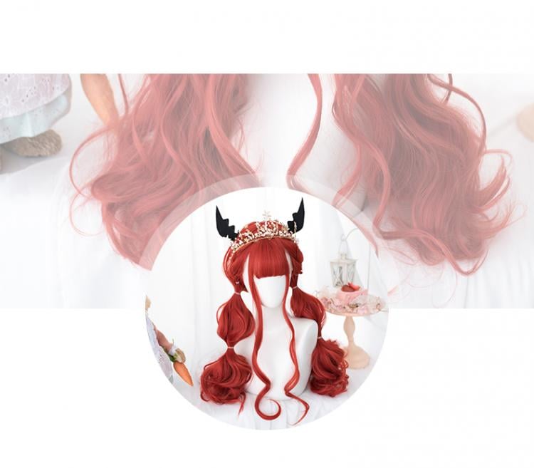 Red Long Curly Synthetic Wig