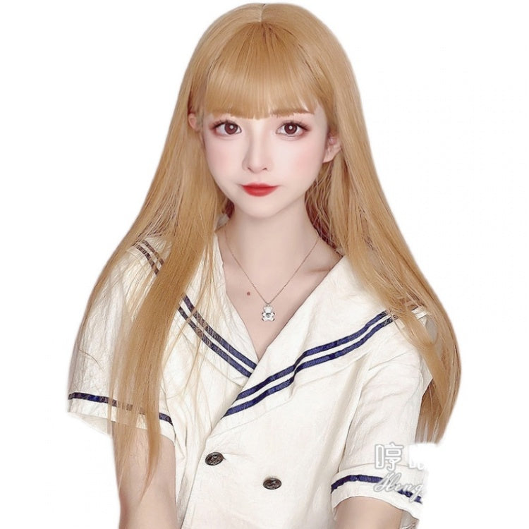 JK Golden Long Staight Synthetic Wig