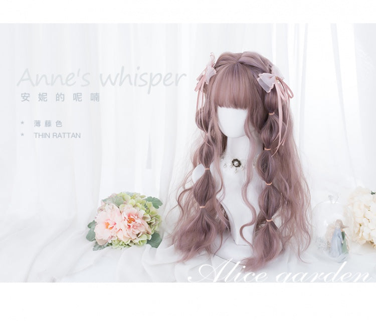 Thin Rattan Long curly Egg Roll Synthetic Wig