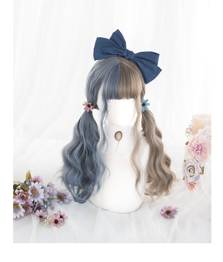 Messier Egg Roll Long Curly Synthetic Wig with Bangs