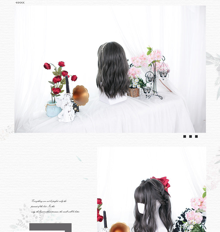 Limestone Water Ripple Mid-Length Curly Synthetic Wig