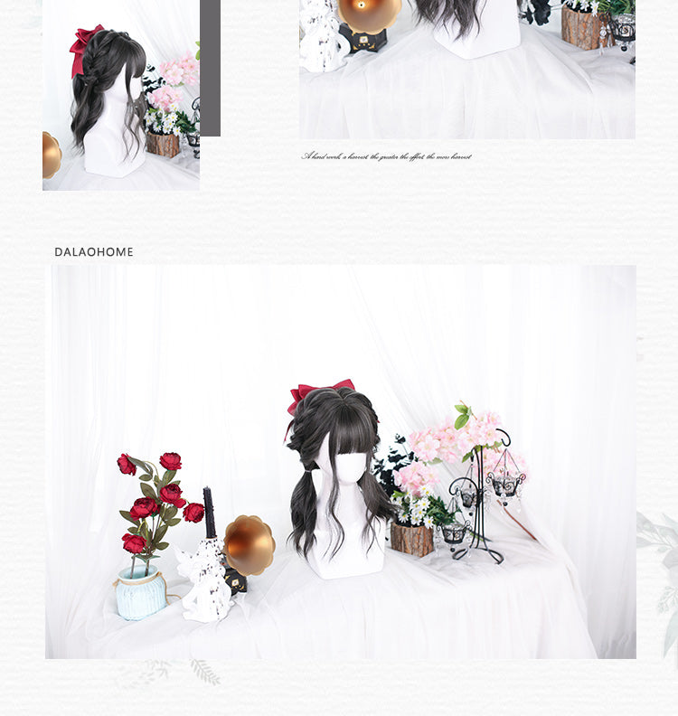 Limestone Water Ripple Mid-Length Curly Synthetic Wig