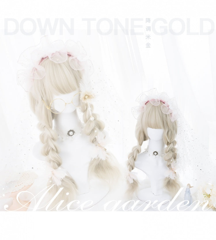 Thin Rattan Long curly Egg Roll Synthetic Wig