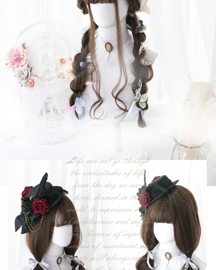 with Insomnia Chocolate Long Curly Synthetic Wig with Bangs