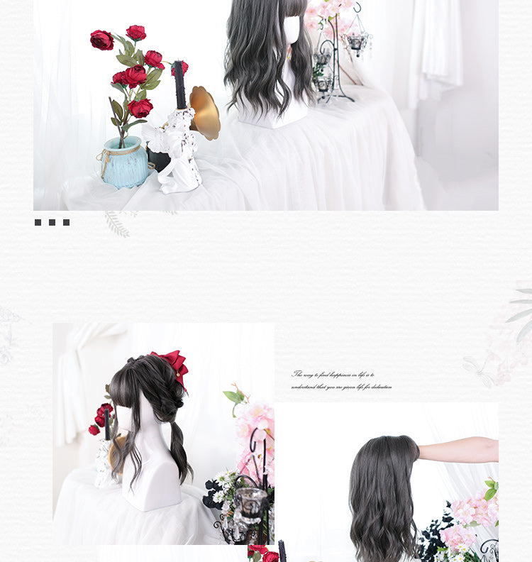 Limestone Water Ripple Mid-Length Curly Synthetic Wig