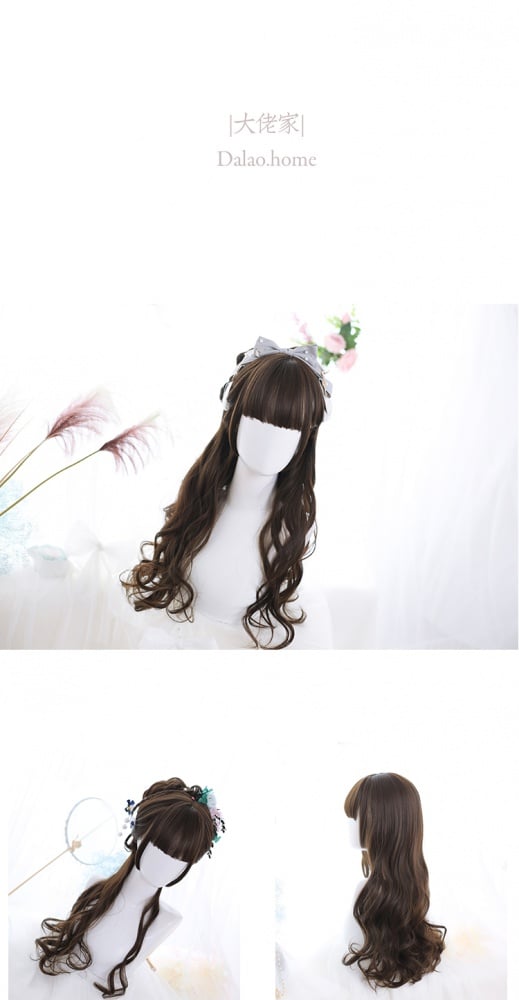 Doreen Air Bangs Long Curly Synthetic Wig