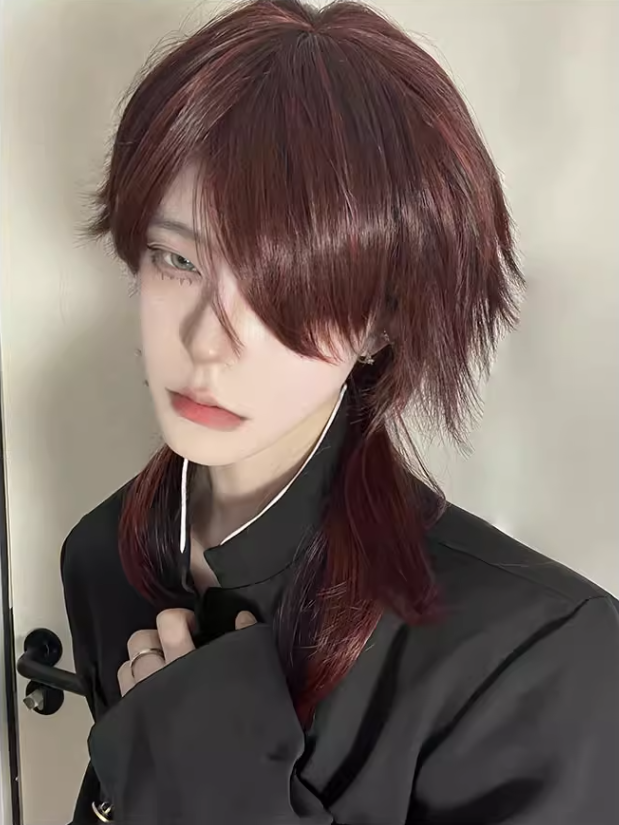 Reddish Brown Straight Ouji Style Wig
