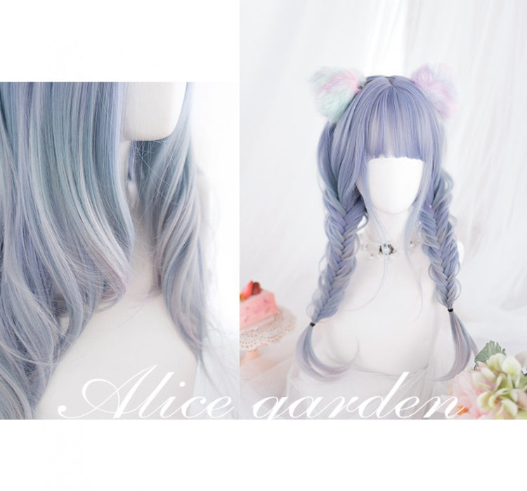 Mermaid Ji Gradient Long Curly Synthetic Wig