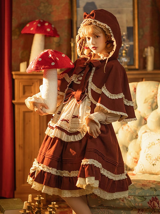 Ready to Ship-Little Red Riding Hood Classic Jumper Skirt