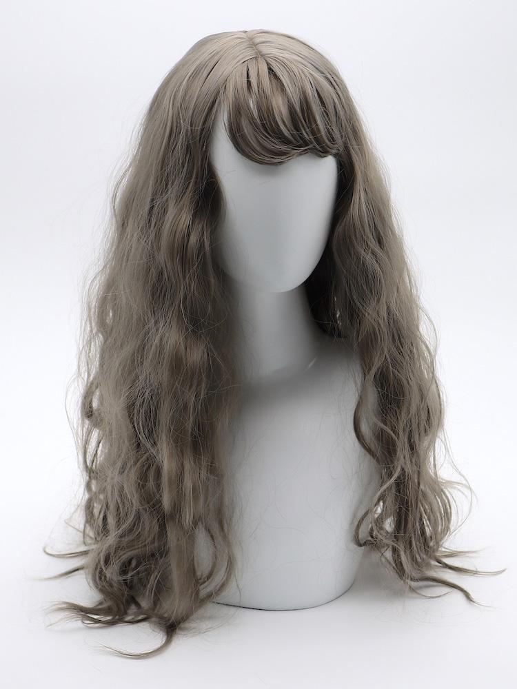 Gray Long Wig and Accessories Set Multi-styling Matte Wig / Hairclips / KC / Ponytail