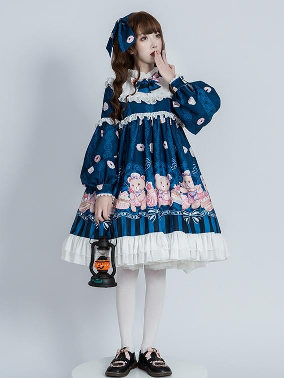 Nurse Bear Twins Lolita Dress One Piece