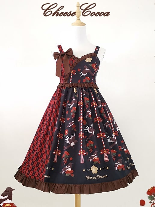 Flower Sparrow Wa Jumper Skirt