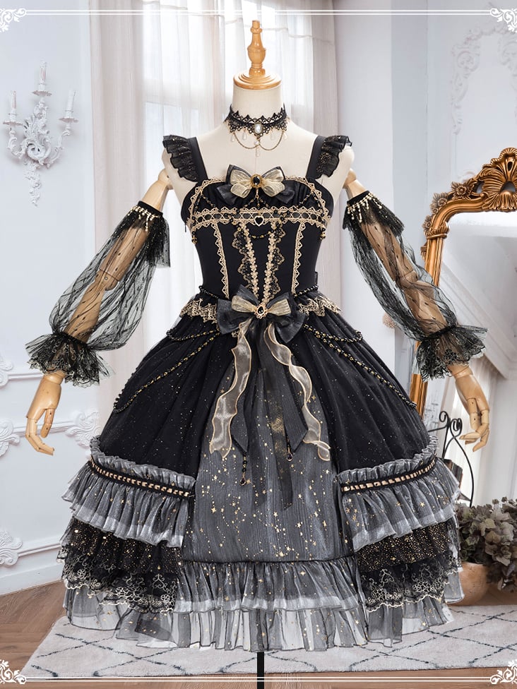 Starry Night Tea Party Lolita Dress SP JSK Set