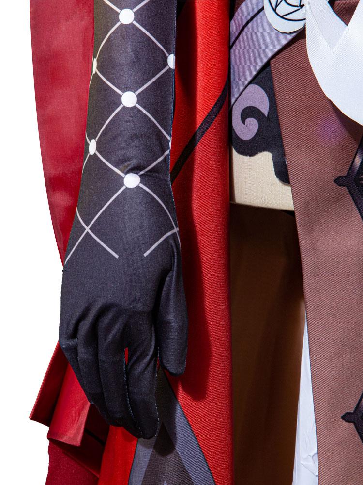 Genshin Impact La Signora Cosplay Costume Earrings Gloves Dress Cloak 4-Piece Set Mihoyo Game Cosplay Costume Full Set - Sukuroi