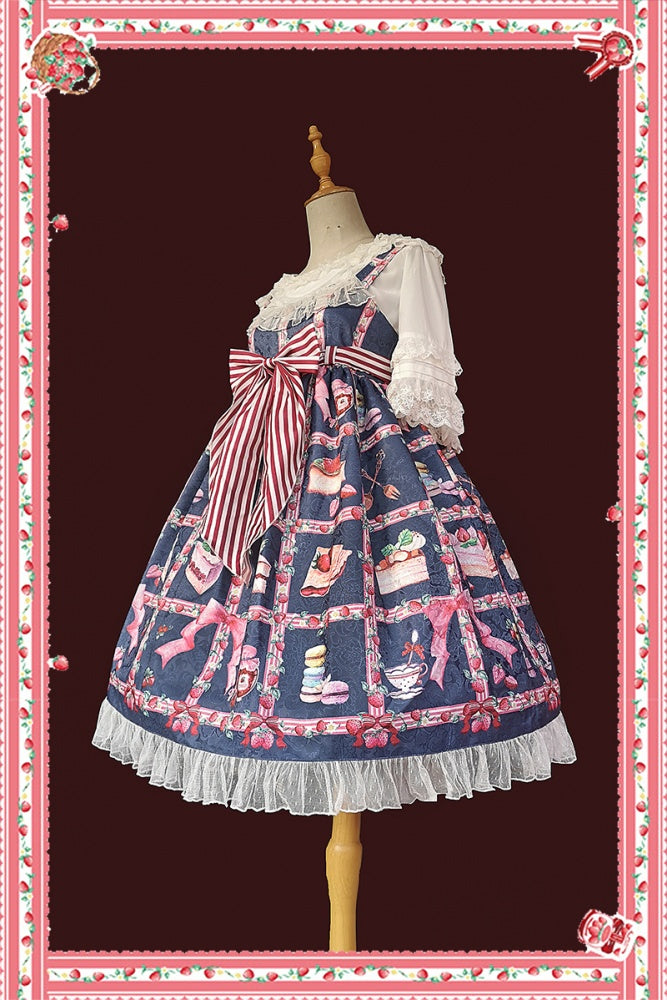 Strawberry Afternoon Tea Empire Waist Jumper Skirt I