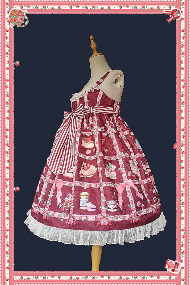 Strawberry Afternoon Tea Empire Waist Jumper Skirt I