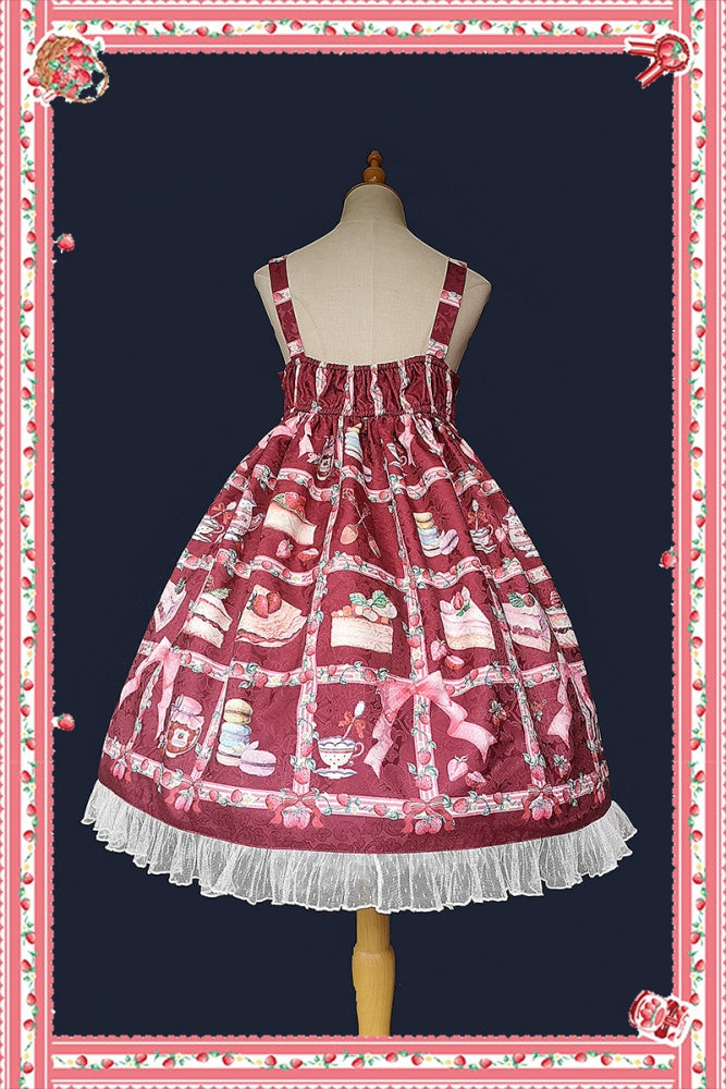 Strawberry Afternoon Tea Empire Waist Jumper Skirt I