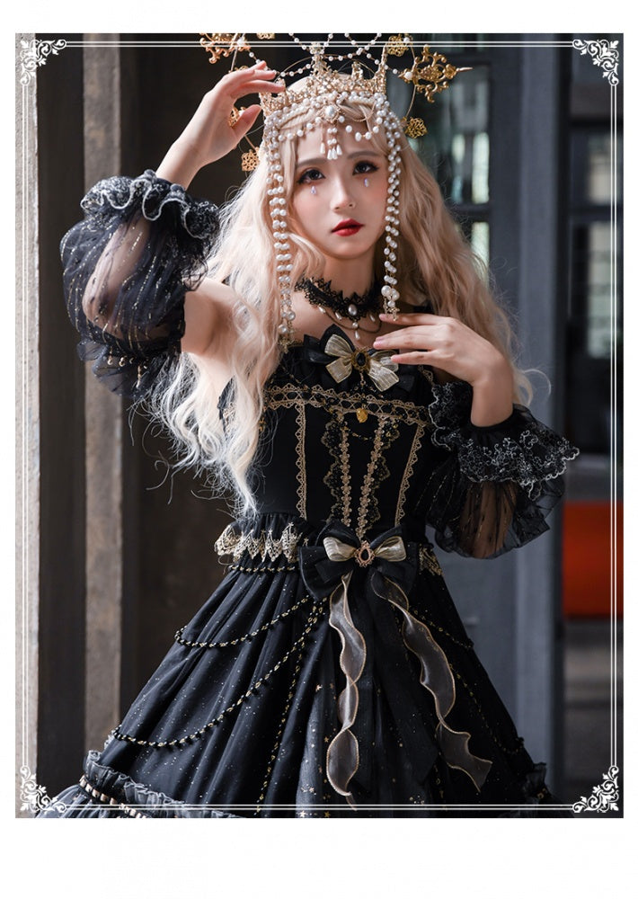 Starry Night Tea Party Lolita Dress SP JSK Set