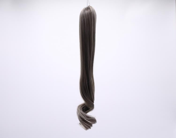 Gray Long Wig and Accessories Set Multi-styling Matte Wig / Hairclips / KC / Ponytail