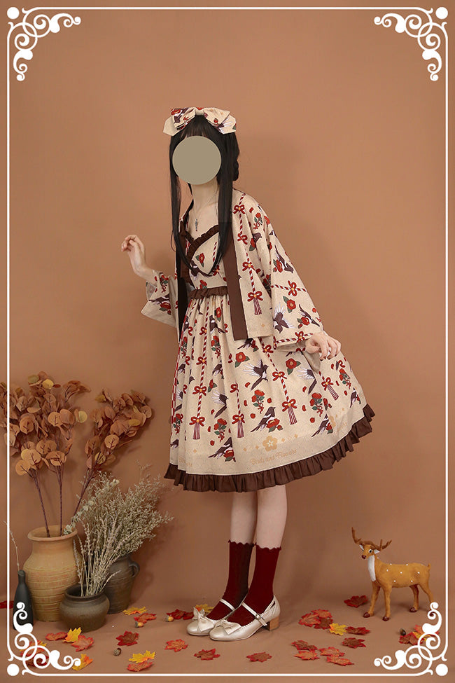 Flower Sparrow Wa Jumper Skirt