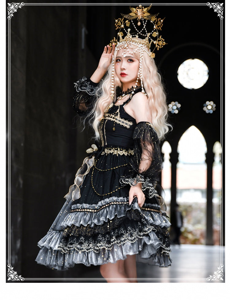 Starry Night Tea Party Lolita Dress SP JSK Set