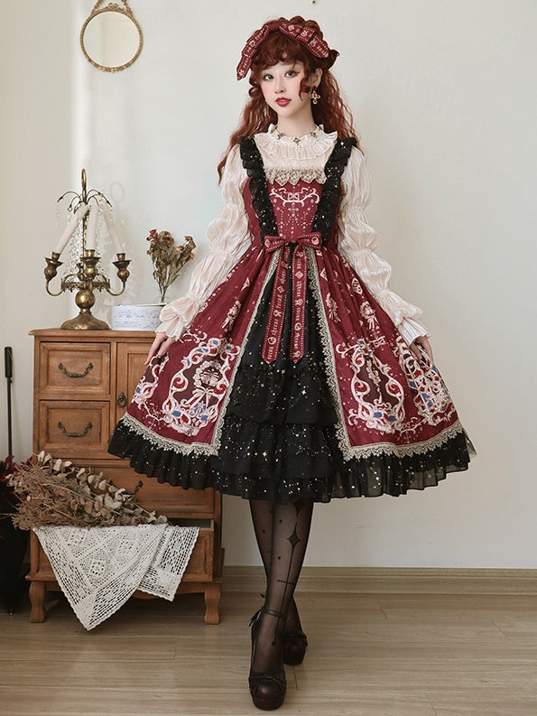 Star Charm Praise Empire Waist Elegant Jumper Skirt