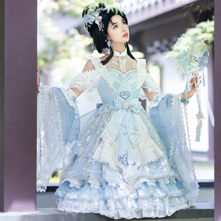 Open Shoulders Han Jumper Skirt Set