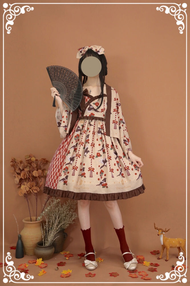 Flower Sparrow Wa Jumper Skirt