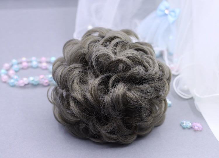 Gray Short Wig and Accessories Set Multi-styling Matte Wig / Hairclips / KC / Ponytail