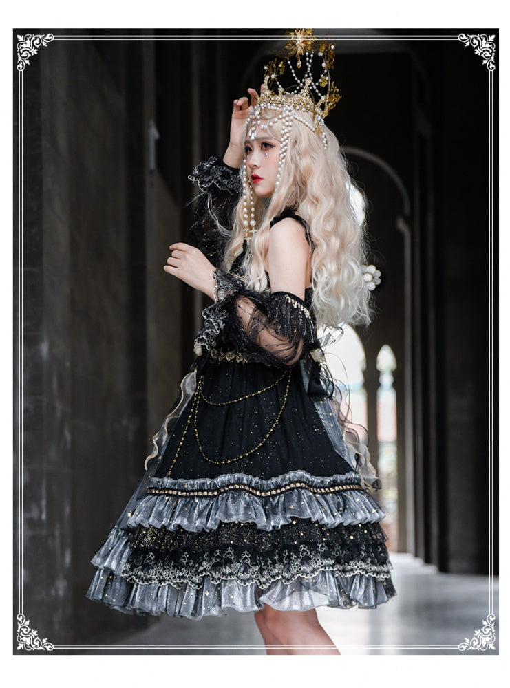 Starry Night Tea Party Lolita Dress SP JSK Set