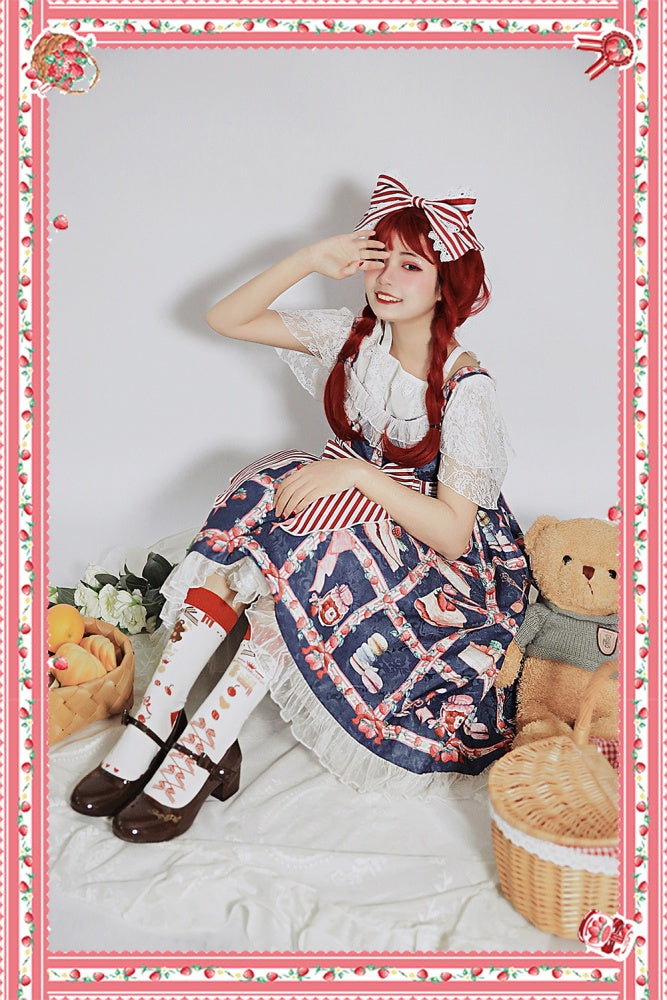 Strawberry Afternoon Tea Empire Waist Jumper Skirt I