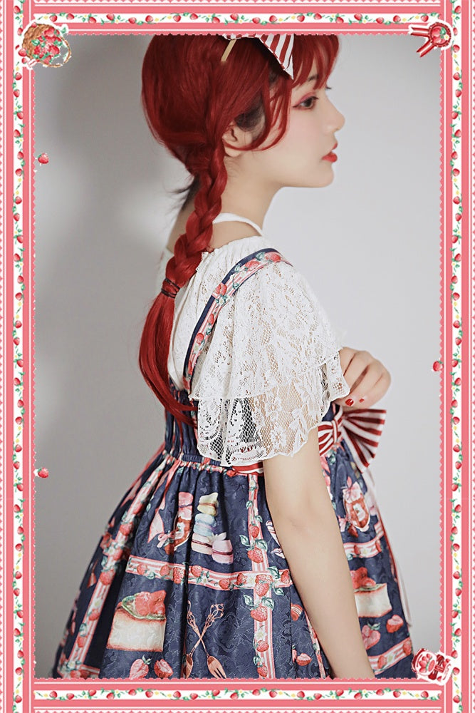 Strawberry Afternoon Tea Empire Waist Jumper Skirt I