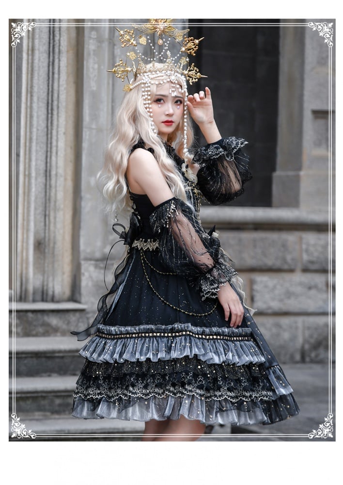 Starry Night Tea Party Lolita Dress SP JSK Set