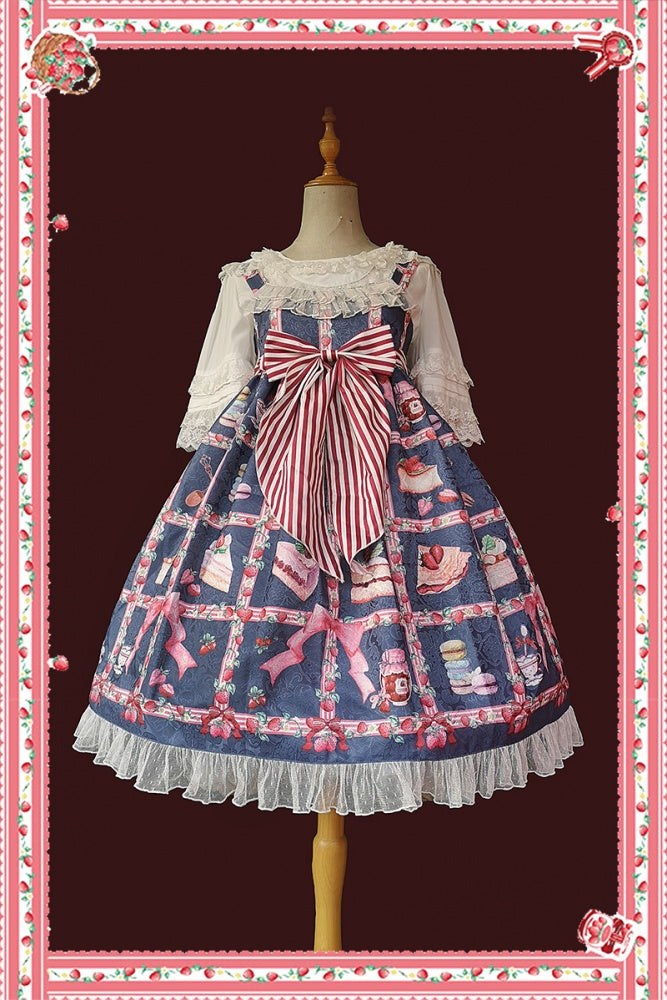 Strawberry Afternoon Tea Empire Waist Jumper Skirt I