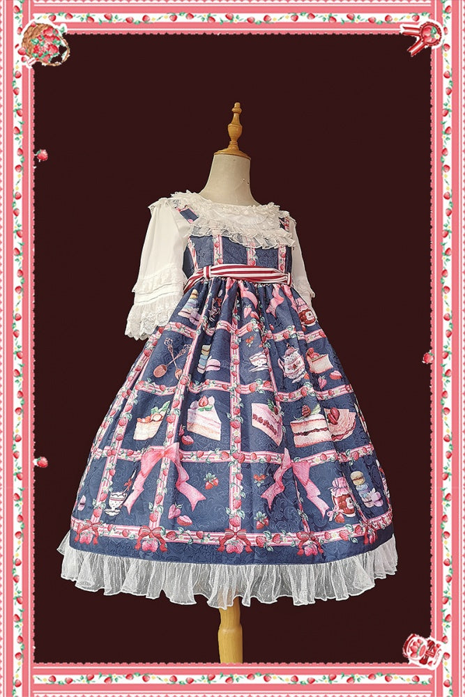 Strawberry Afternoon Tea Empire Waist Jumper Skirt I