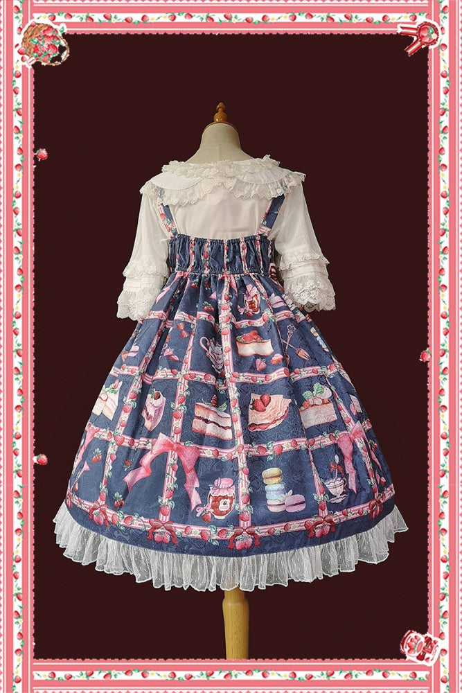 Strawberry Afternoon Tea Empire Waist Jumper Skirt I