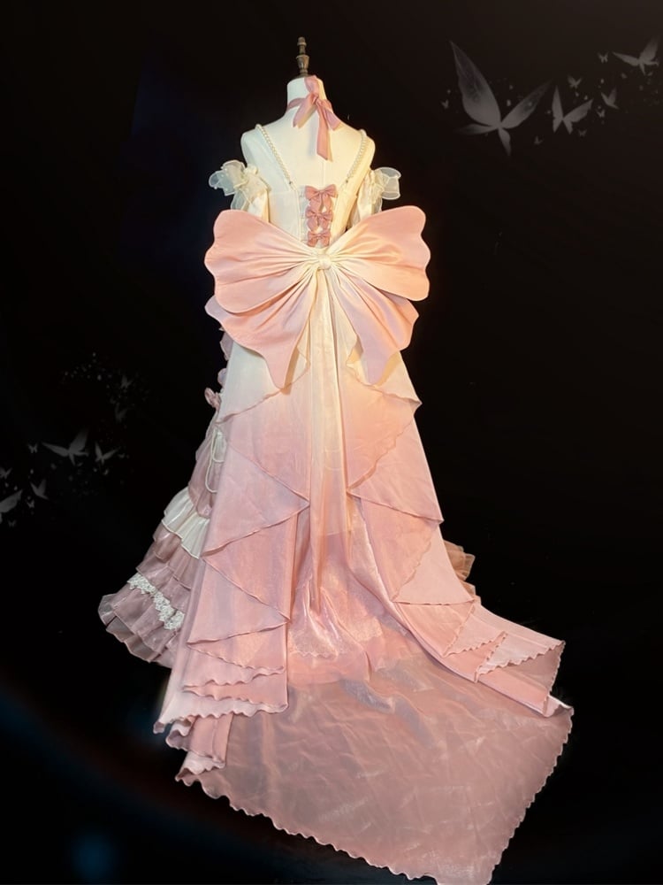 Pink Fairy Hanayome Gorgeous Princess Quinceanera Dress Full Set - Sukuroi