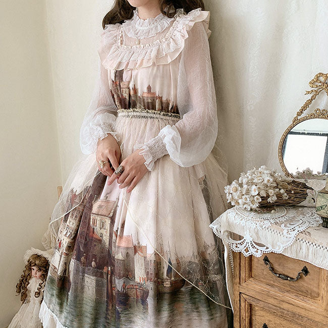 Twilight City Elegant Jumper Skirt