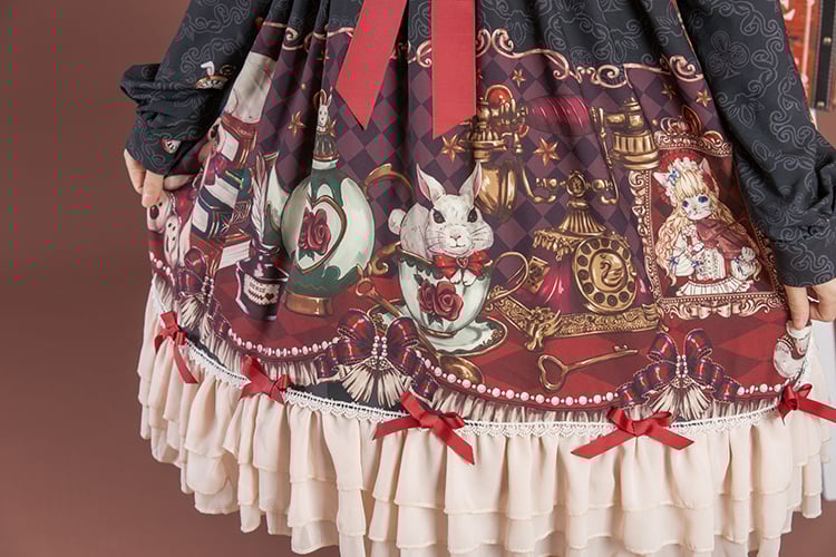 Crown Bear Black Long Sleeves One Piece