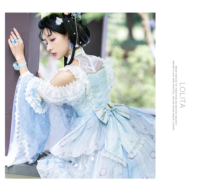 Open Shoulders Han Jumper Skirt Set