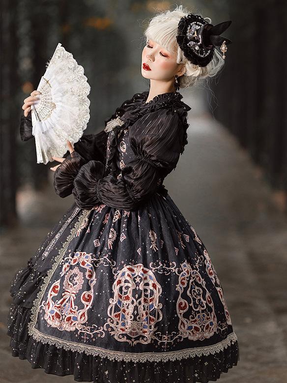 Star Charm Praise Empire Waist Elegant Jumper Skirt