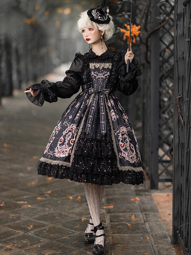 Star Charm Praise Empire Waist Elegant Jumper Skirt