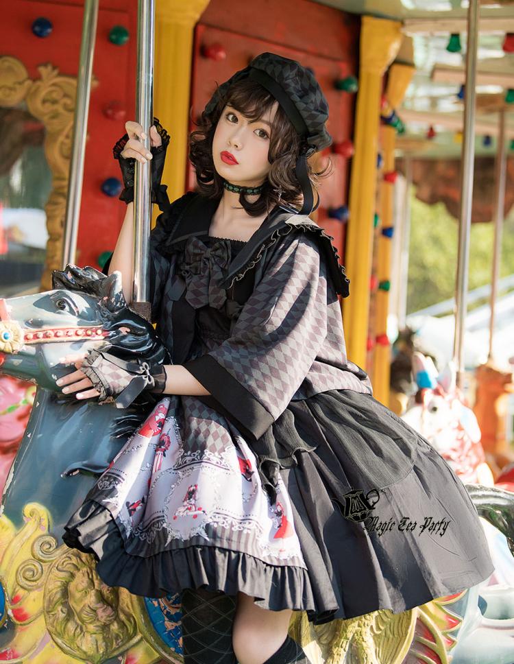 Black No One Lives Jumper Skirt on Carousel Ride