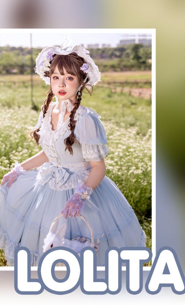 Song of Dawn Short Puff Sleeves Tea Party One Piece