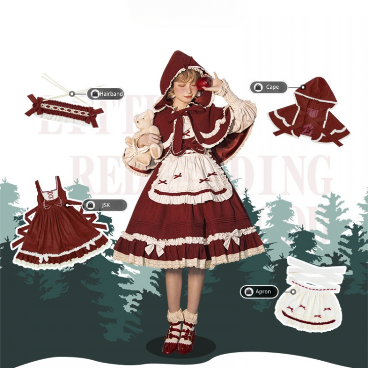 Ready to Ship-Little Red Riding Hood Classic Jumper Skirt