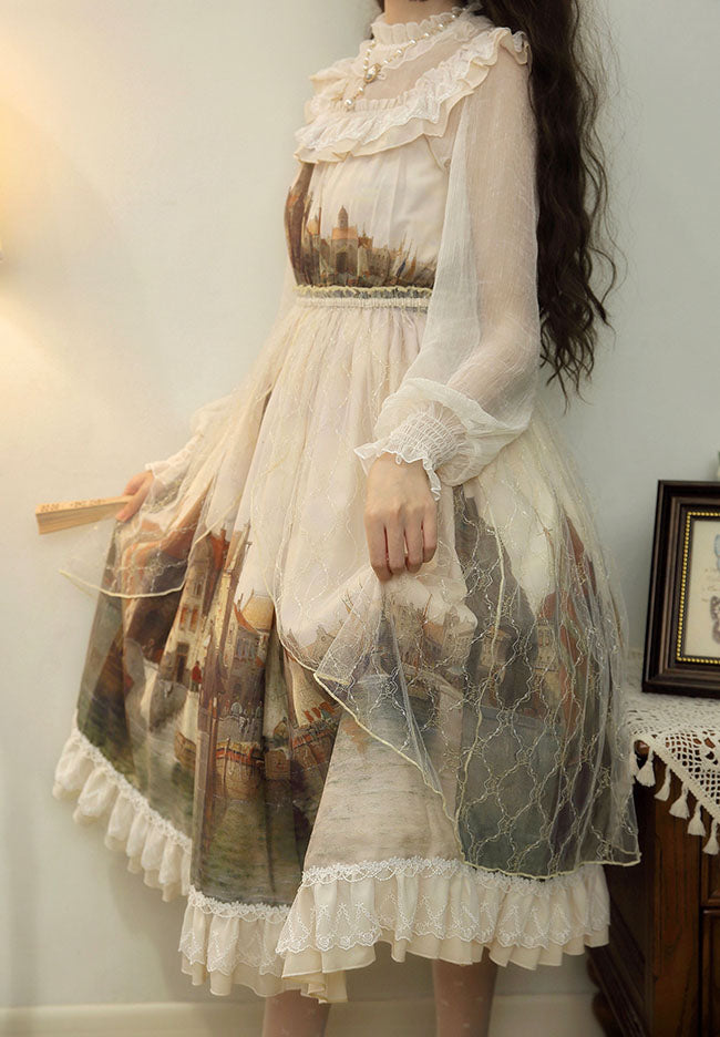 Twilight City Elegant Jumper Skirt