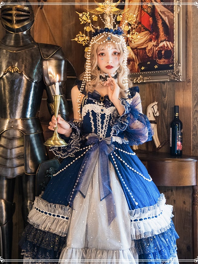 Starry Night Tea Party Jumper Skirt Full Set