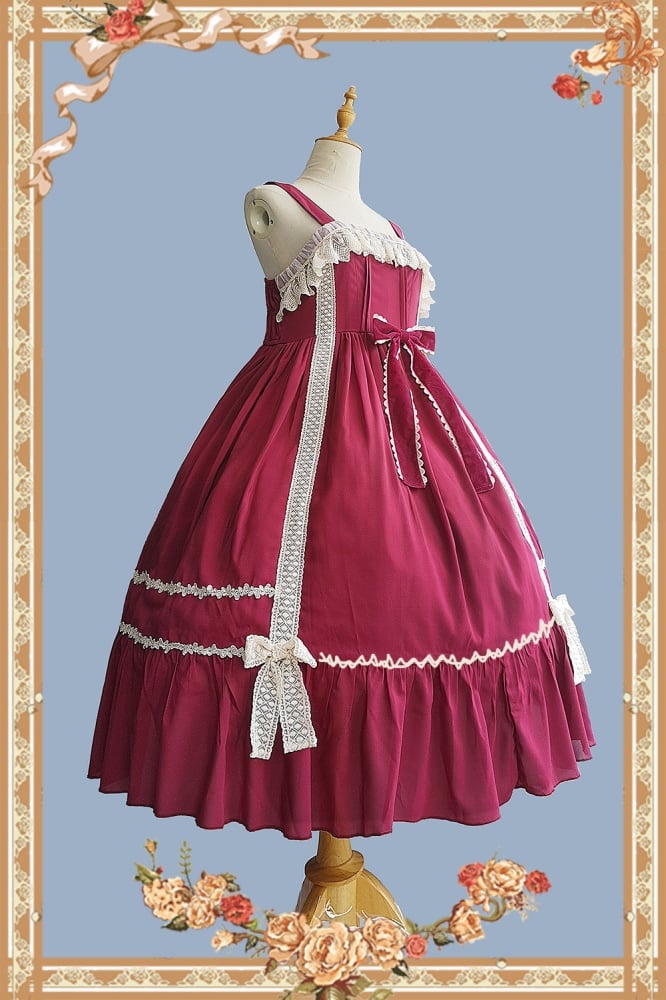 Elena's Vows Chiffon Sweet Jumper Skirt