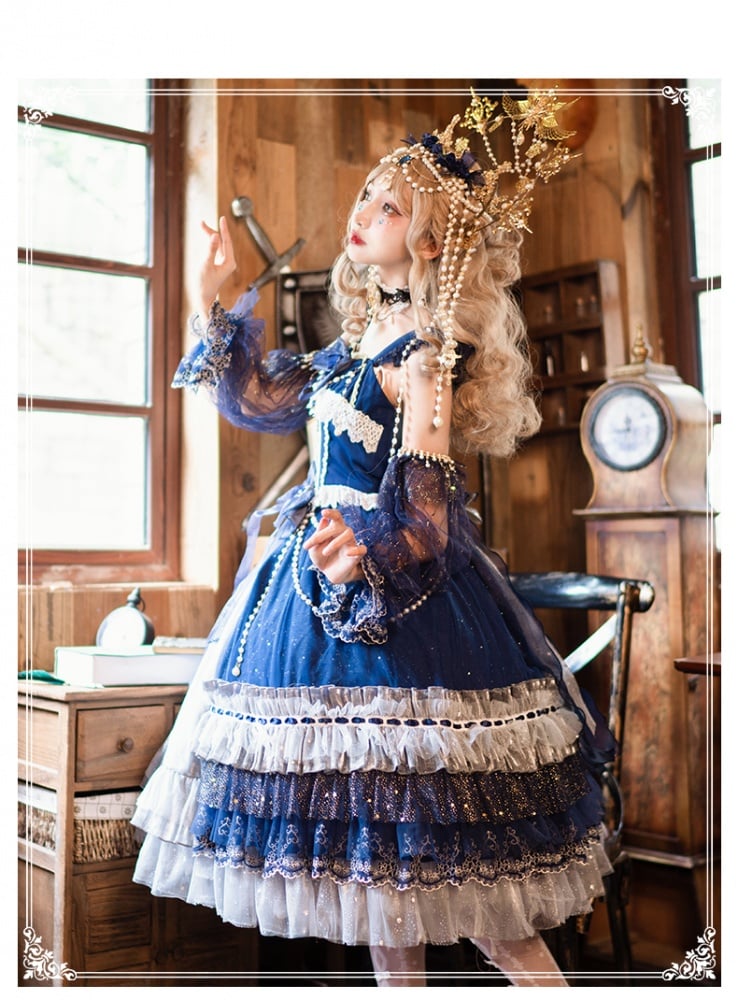 Starry Night Tea Party Jumper Skirt Full Set